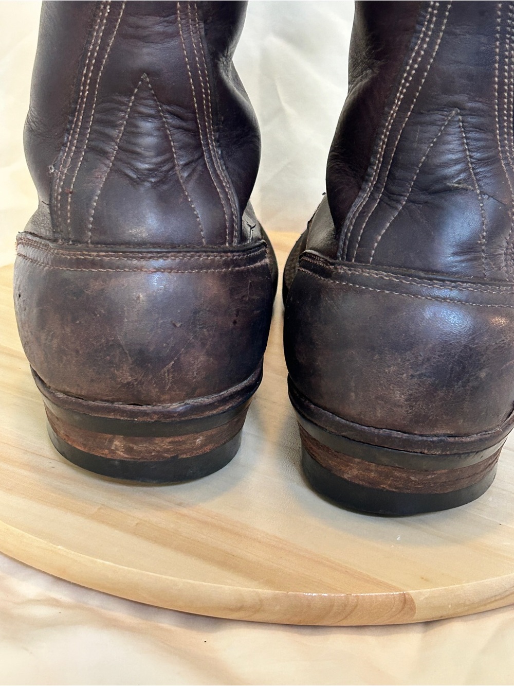 Nick's Men's Handmade Logger Boots Brown Leather US 11F - Picture 3 of 7